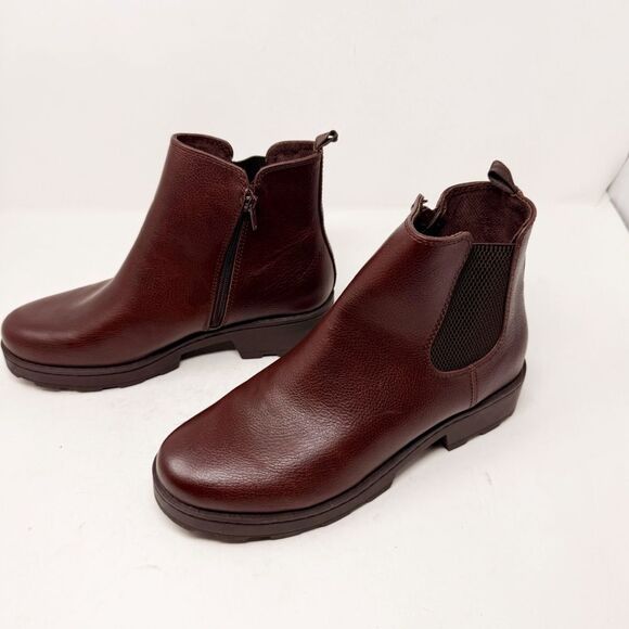 BOC Brown Ankle Booties Comfort Walking boots Size 10 - Picture 4 of 7